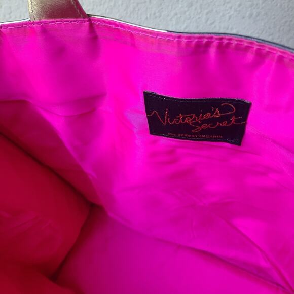 Victoria's Secret Stylish Black and Gold Tote Bag - Picture 7 of 11